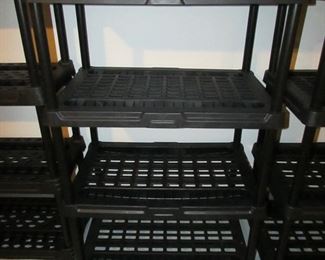 Item 52: Plastic 4-shelf storage shelf. 3’ wide x 24” deep x 54” tall. PRICE: $35.00