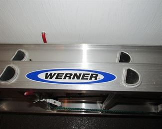 Item 58: Werner 20’ aluminum extension ladder. Very clean and lightly used. PRICE: $125.00