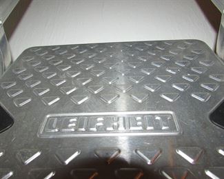 Item 61: LeifHeit (Made in Germany) lightweight aluminum 7-step step ladder. Measures 103” long. PRICE: $125.00