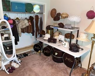 Fine Furs, Designer Hats, Purses, and Shoes