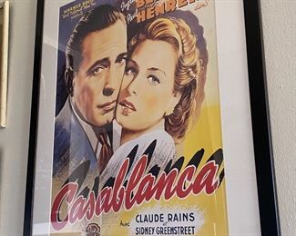 Framed Casablanca Movie Poster