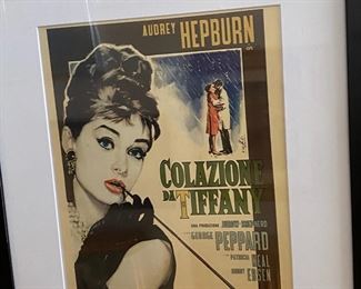 Framed and Matted Breakfast At Tiffany's Print