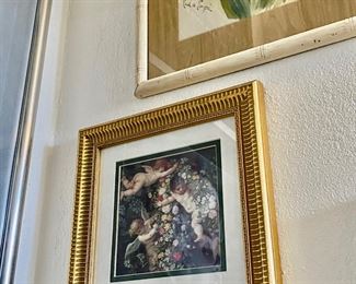 Framed and Matted Print of Cherubs