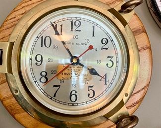 Albert Hoglund - Port of Everett - Marine Brass Ship Clock 