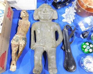 Hand carved stone figure