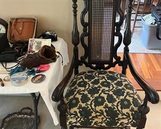 elaborate antique Jacobean chair