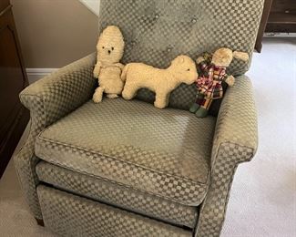 a Kittinger upholstered recliner