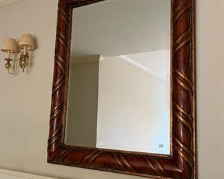large decorative framed mirror