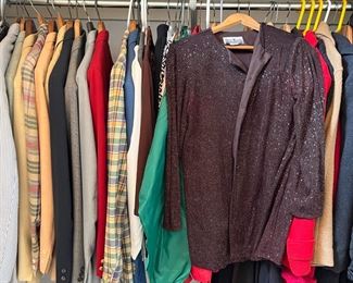 name brand womans evening wear and men's sport jackets