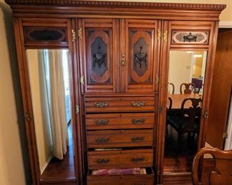 Antique wardrobe $1850