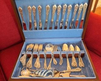 Wallace Sterling Silver Flatware "Rose Point" Pattern