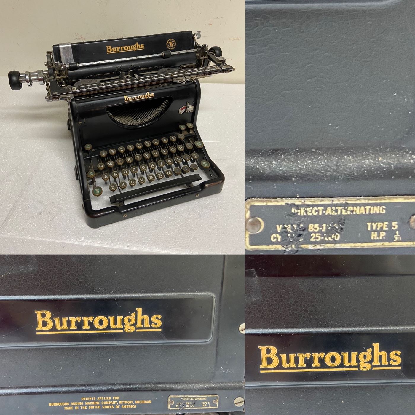 Antique Burroughs Direct Alternating Typewriter
