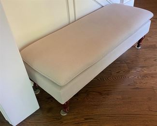 Tan Bench on Casters 51" W x 20" D  x 18" H  $375.00