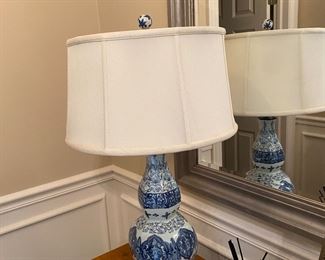 Blue & White Lamp 16" D x 27.5" H  $165