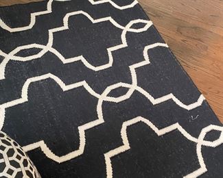 Black & White Wool Rug  8' x 10'  $300