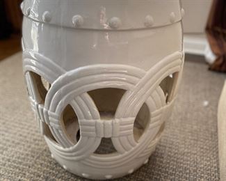  White Garden Stool 16" D x 20" H  $115