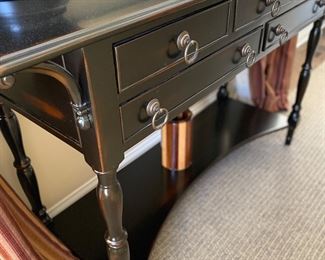 Black Console Five Drawers  54" W x 18" D x 34" H  $250