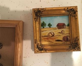 Framed signed wall art