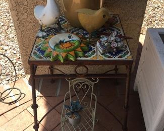 Mexican tile top table