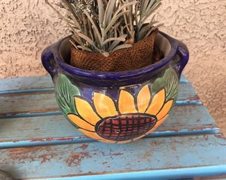 Talavera sunflower pot