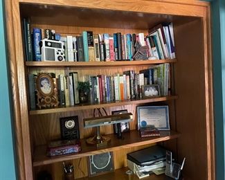 . . . bookshelves filled with books