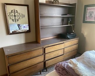 . . . a mid-century dresser and bookcase combo