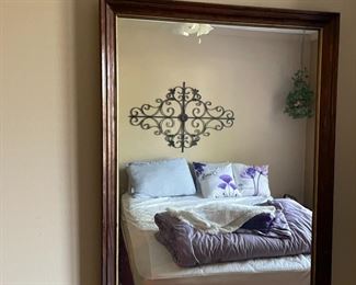 . . . a nice accent mirror -- notice bedding 