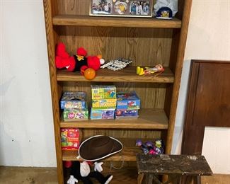. . . bookshelf with kid stuff