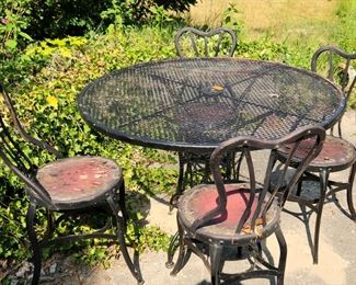 Patio table and chairs