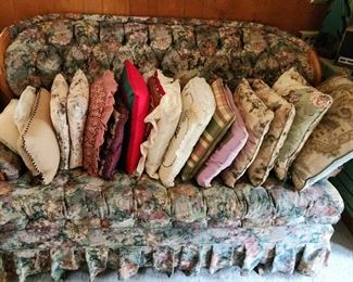 Pillows and loves seat rocker