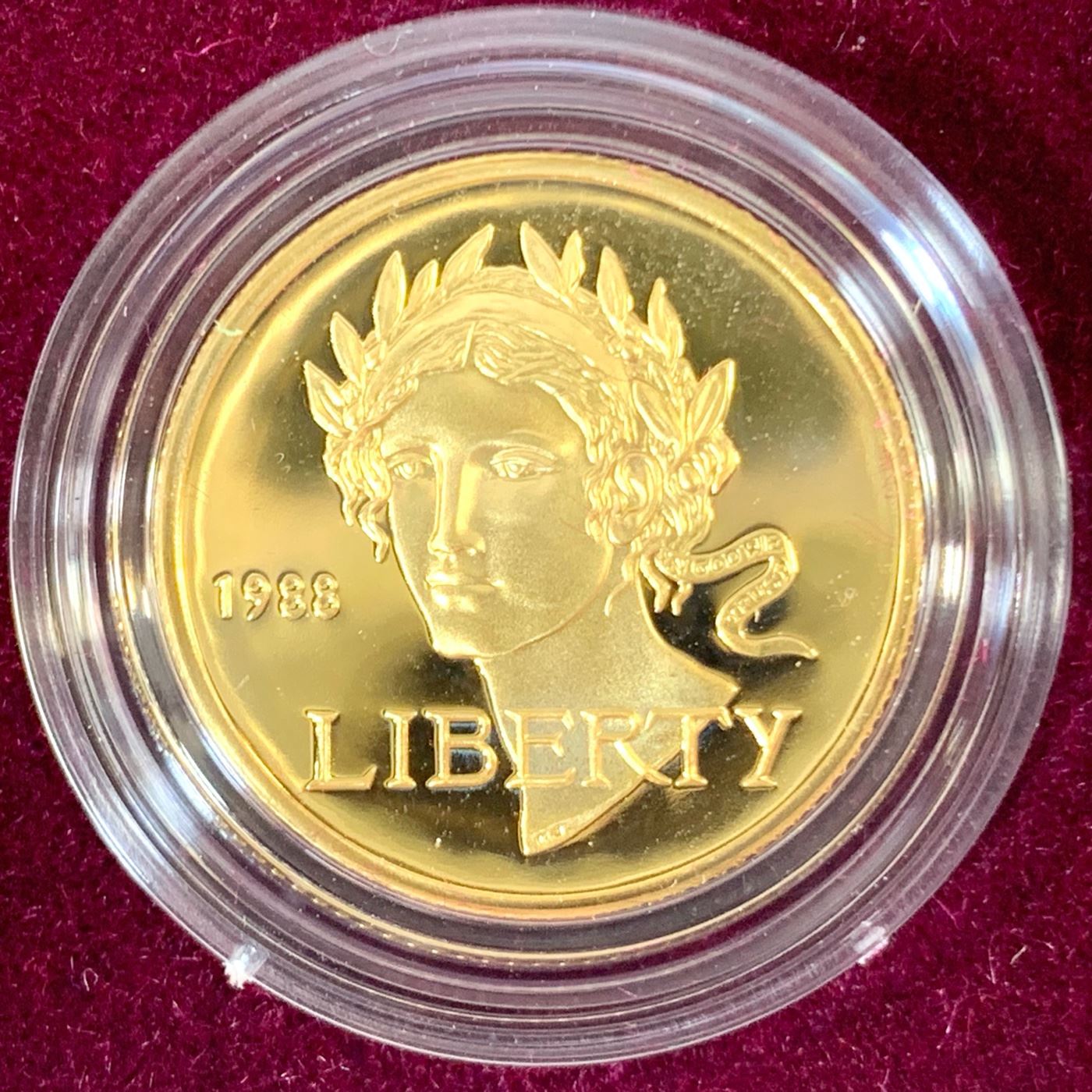 1988 US Mint Olympic Coin Gold $5 and Silver $1 Proof Set
