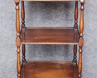 20th C 2 Drawer Tall Shelf on Casters
