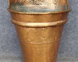 Antique English Solid Copper Coal Carrier
