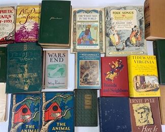 Collection of Antique and Vintage Books - 1968 The Wisest Man In The World by Benjamin Elkin, 1944 Wars End by Wing Anderson, 1948 New Dawn In Japan by Everett Briggs, The Works of Charles Lever Published by P. F. Collier Publishers, 1911 Wild Animals Every Child Should Know by Julia Ellen Rogers and More
