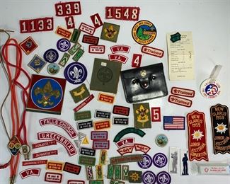 Vintage BSA Boy Scouts of America US and Korea/Japanese Scout Patches - Knot Tying, Honor Unit, Herndon VA, Japanese, Bobcat and Wolf Patches, Scout Troop Number Patches, Stickers, Neckties, and More - Great Lot With Many Great Patches See Photos
