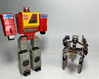 Vintage 1983 Megatron Takara Transformers Action Figure Walther P-38 Gun Vintage 1984 Takara Hasbro Generation 1 Transformers Blaster Boombox Action Figure Toy
