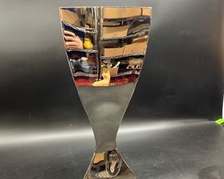 Michael Aram Signed Mid Century Modern MCM Chrome Vase
