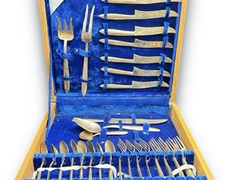 Vintage Rex Bangkok Brass Toned Flatware set

