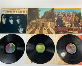 The Beatles Vinyl Record Collection 1967 Sgt. Peppers Lonely Hearts Club Band by The Beatles Stereo Vinyl SMAS 2653, 1969 Abbey Road By The Beatles Canadian Release Vinyl APPLE SO-383 and 1964 Meet The Beatles! By The Beatles Stereo Vinyl ST 2047 - All In Good Condition
