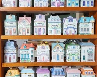 Lenox Spice Village House Complete 24 Jar Set 1989 W Certificate Of Authenticity
