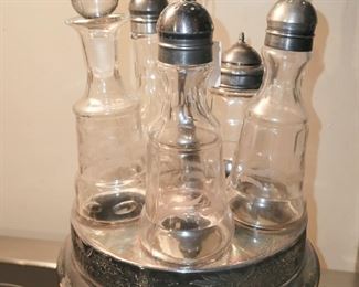 Gorgeous Antique Silver-Plate Castor/Cruet Set