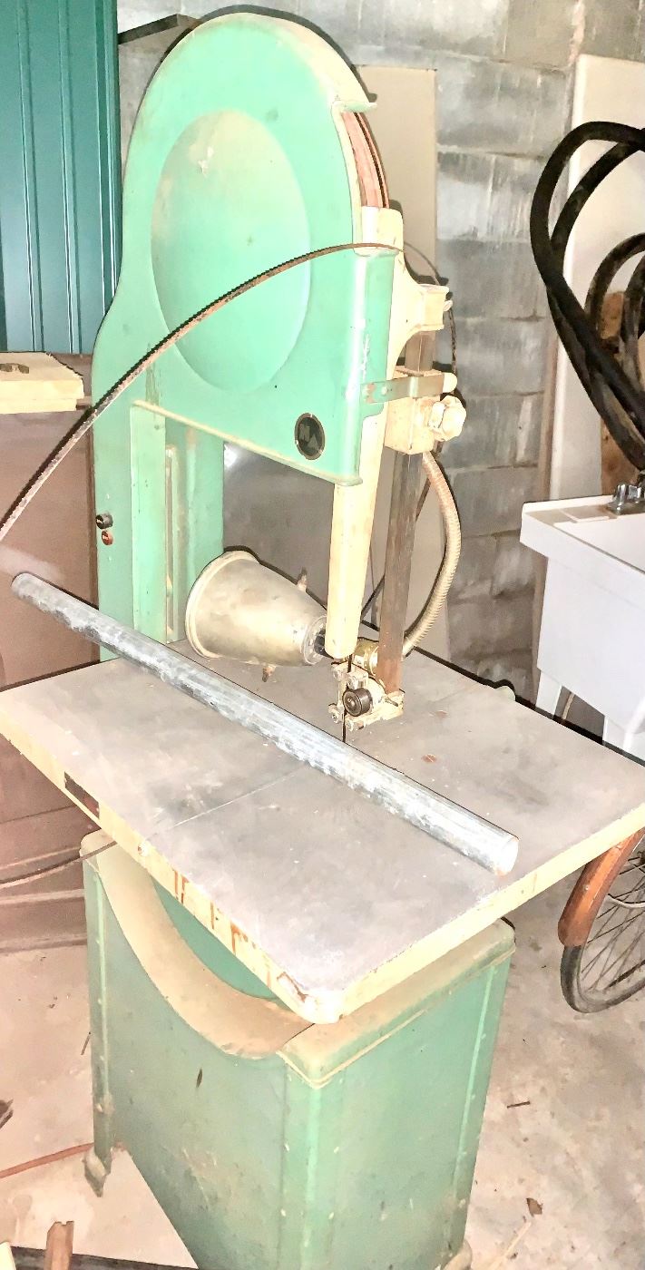 WORKING VINTAGE HESTON AND ANDERSON CAST IRON BAND SAW