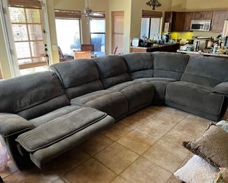 Sectional sofa with recliner. Very comfortable!