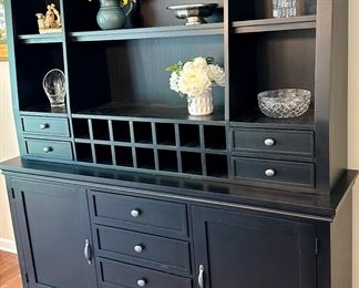 Ethan Allen Christopher Buffet with Breakfast Hutch includes plenty of Storage and Display Space.. 