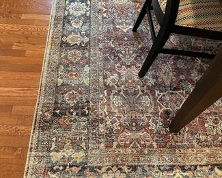 Rug is by Loloi II Layla Collection  7'6" × 9'-6" in Spice Marine