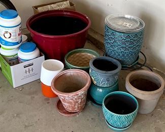 A variety of Glazed and and Terracotta Pots