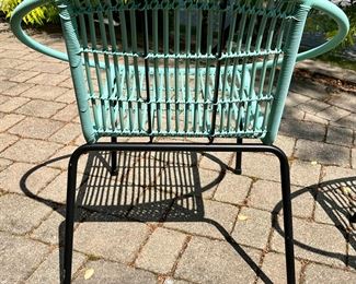 Pair of Retro Acapulco Style Club Chairs for indoors or Outdoors.  Great Color