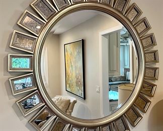 Round Beveled Ethan Allen Sunburst Mirror 