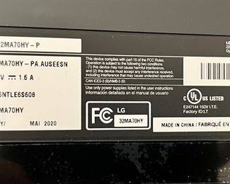 LG 32" Computer Monitor Model: 32MA70HY.