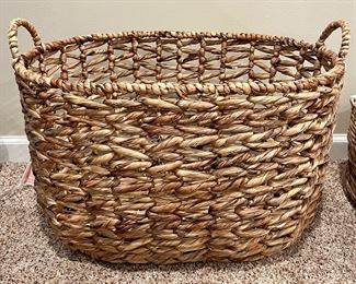 Natural Woven Basket with Handles